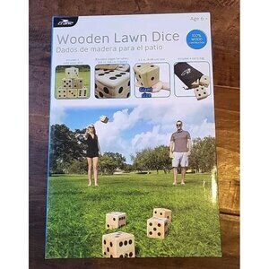 Crane Sports Wooden Lawn W Carry Bag Dice Yard Game New Sealed Box 6 Dice 3.5 In
